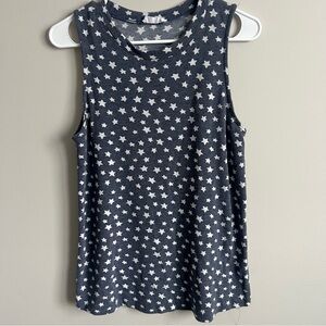 Navy and White Star Tank Top, Size Small